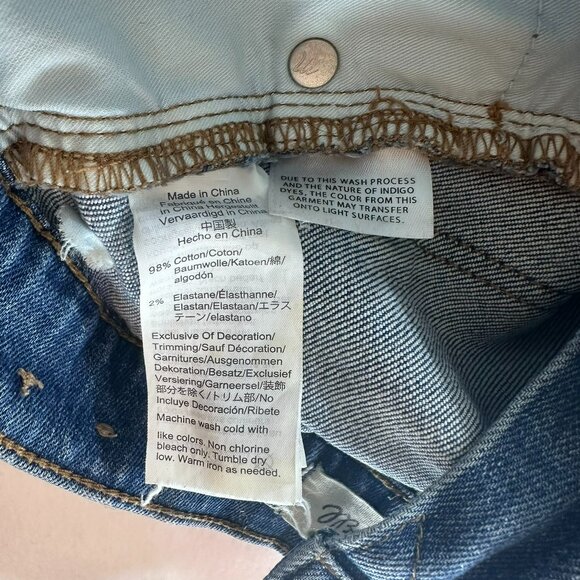 Madewell Slim Wide-Leg Cropped Women's Size 23 Light/Med Wash - Picture 6 of 11